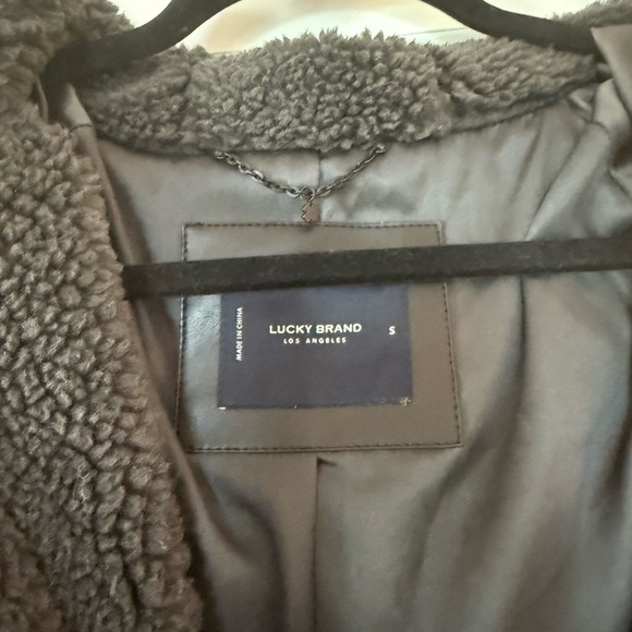 Lucky Brand Gray Leopard Teddy Jacket - Picture 2 of 6